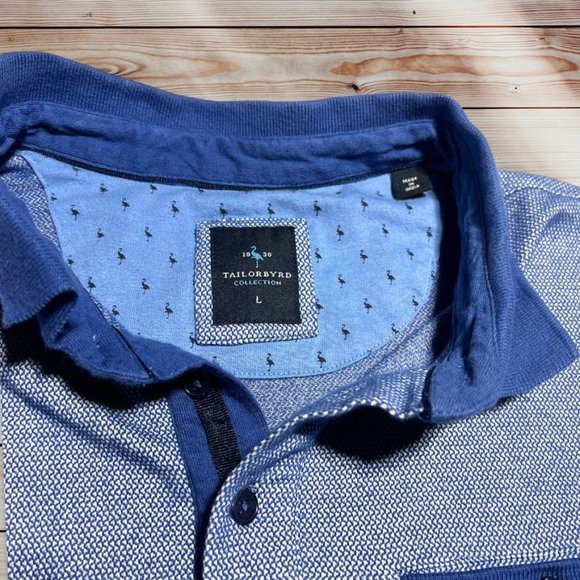 Blue Tayiorbyrd Polo Size Large - Picture 5 of 7